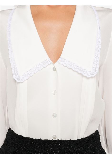 White lace-trimmed collared blouse Alessandra Rich - women ALESSANDRA RICH | FABX4094F30570822